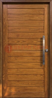 Коричневая входная дверь c МДФ панелью ЧД-02 в частный дом Кириши