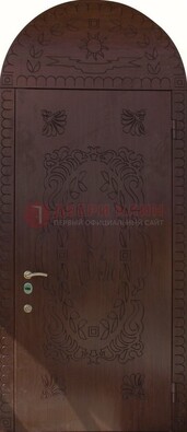 Железная арочная дверь с рисунком ДА-1 для аптеки Кириши