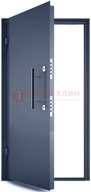 Черная металлическая бронированная дверь ДБ-1 Кириши