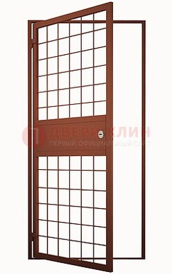 Коричневая металлическая бронированная дверь ДБ-6 Кириши