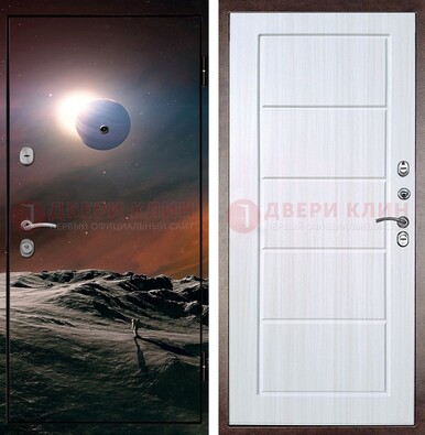 Стальная дверь с фотопечатью планет ДФ-8 Кириши