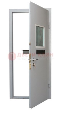 Белая металлическая дверь в кассу ДКС-1 Кириши