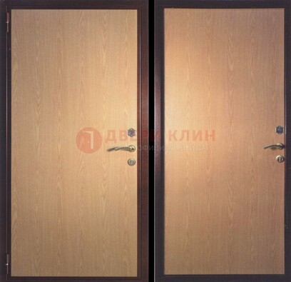 Коричневая металлическая дверь с ламинатом ДЛ-17 Кириши