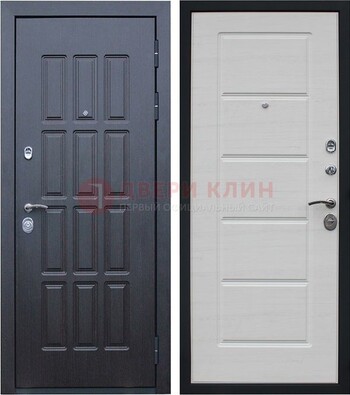 Черная входная дверь с МДФ ДМ-115 Кириши