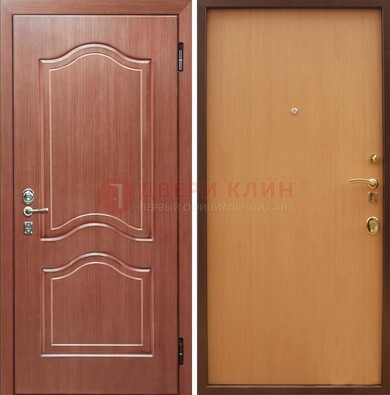 Входная дверь отделанная МДФ и ламинатом внутри ДМ-159 Кириши