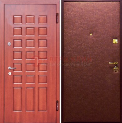 Входная дверь с МДФ и винилискожей ДМ-178 для офиса Кириши