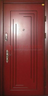 Бордовая стальная дверь с МДФ ДМ-183 Кириши