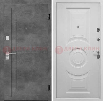 Металлическая коричневая дверь с МДФ Махагон внутри ДМ-287 Кириши