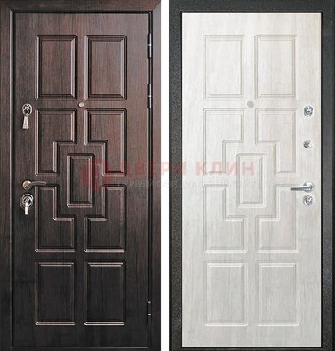 Темная металлическая дверь с МДФ ДМ-2 Кириши