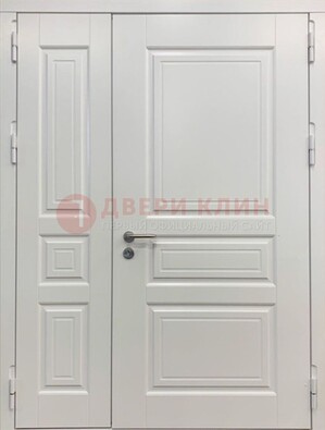Полуторная светлая металлическая дверь с МДФ ДМ-336 Кириши
