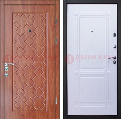 Металлическая дверь с панелями МДФ и узором ДМ-384 Кириши