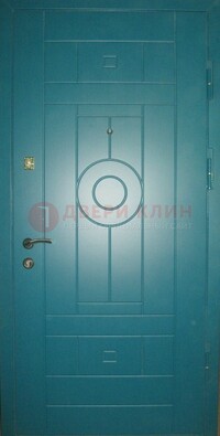 Голубая железная дверь с МДФ ДМ-38 Кириши