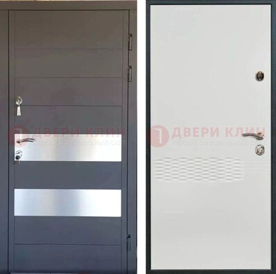 Металлическая дверь МДФ темная и светлая ДМ-420 Кириши