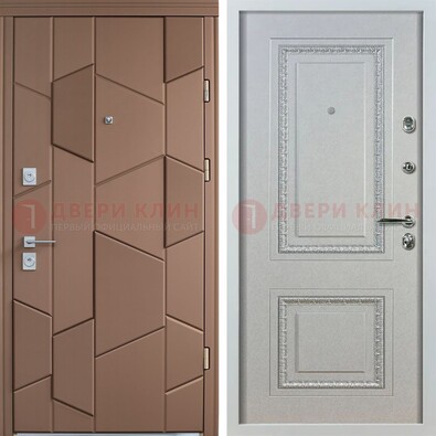 Квартирная стальная дверь с разными панелями МДФ ДМ-496 Кириши
