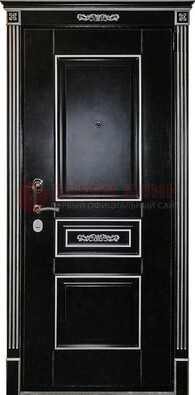 Чёрная дверь с МДФ ДМ-521 Кириши