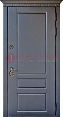 Тёмная входная дверь для коттеджа с МДФ ДМ-528 Кириши
