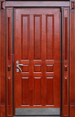 Красная входная дверь для улицы с МДФ ДМ-532 Кириши