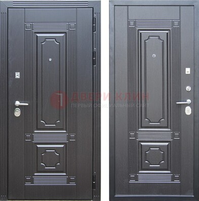 Декоративная серая металлическая дверь с МДФ ДМ-57 Кириши
