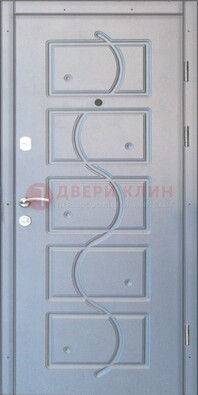 Белая входная дверь с МДФ ДМ-66 Кириши
