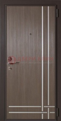 Квартирная стальная дверь с МДФ с декоративными вставками ДМ-89 Кириши