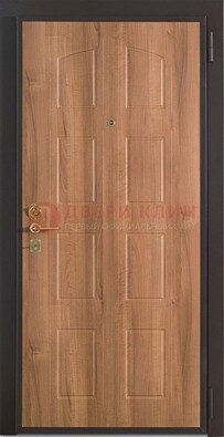 Железная дверь с МДФ с рисунком ДМ-91 в дом из бревна Кириши