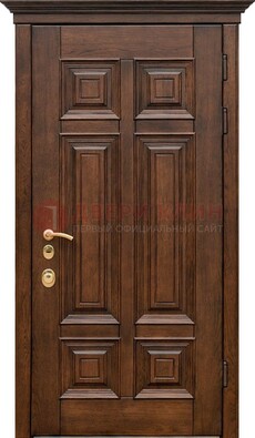 Филенчатая железная дверь с массивом дуба ДМД-68 Кириши