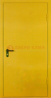 Желтая железная дверь с нитроэмалью ДН-5 Кириши