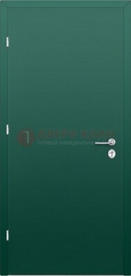 Зеленая стальная дверь с нитроэмалью ДН-6 Кириши