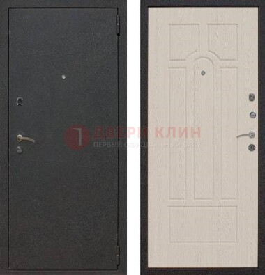 Серая входная дверь с порошковым покрытием МДФ внутри ДП-129 Кириши