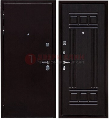 Темная стальная дверь с порошковым напылением ДП-140 Кириши