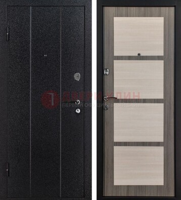 Темная железная дверь с порошковым окрасом ДП-151 Кириши