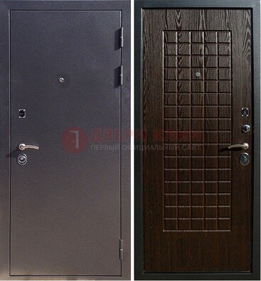 Серая металлическая дверь с порошковым напылением ДП-153 Кириши