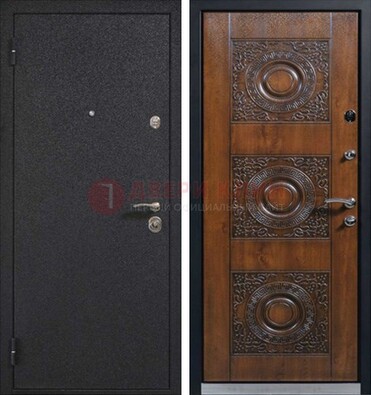 Черная входная дверь с порошковым напылением ДП-159 Кириши