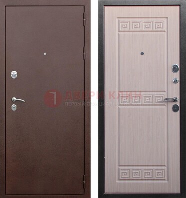 Коричневая входная дверь с порошковым покрытием ДП-170 Кириши