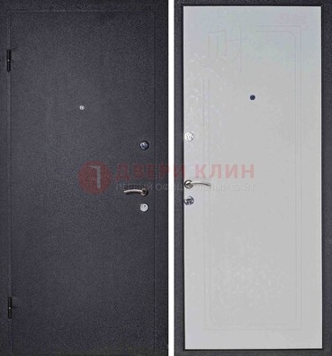 Серая металлическая дверь с порошковым покрытием ДП-174 Кириши