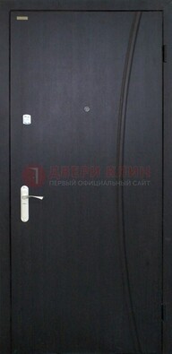 Черная стальная дверь с порошковым покрытием ДП-186 Кириши