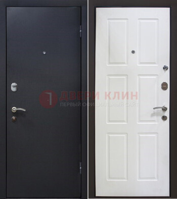 Черная металлическая дверь с порошковым покрытием ДП-193 Кириши
