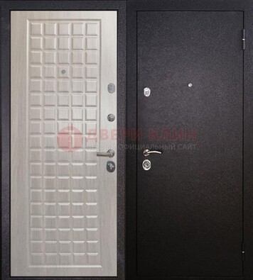 Черная входная дверь с порошковым покрытием ДП-206 Кириши