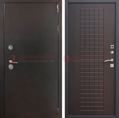 Черная железная дверь с порошковым покрытием ДП-222 Кириши