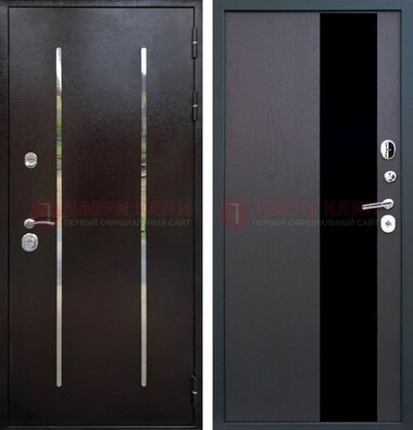 Стальная дверь с порошковым напылением с МДФ и стеклом ДП-230 Кириши