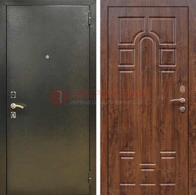 Металлическая дверь Темное серебро с порошковым покрытием и МДФ ДП-271 Кириши