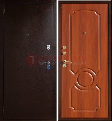 Темная железная дверь с порошковым напылением ДП-46 Кириши