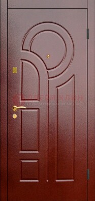 Красная металлическая дверь с порошковым окрасом ДП-57 Кириши