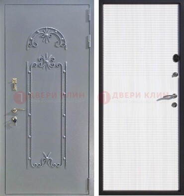 Черная входная дверь с порошковым покрытием ДП-67 в Санкт-Петербурге