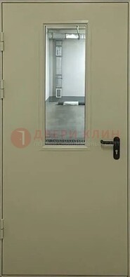 Светлая противопожарная дверь со стеклом ДПП-19 Кириши