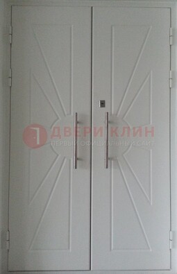 Парадная двухстворчатая дверь с фрезерованным МДФ ДПР-14 Кириши