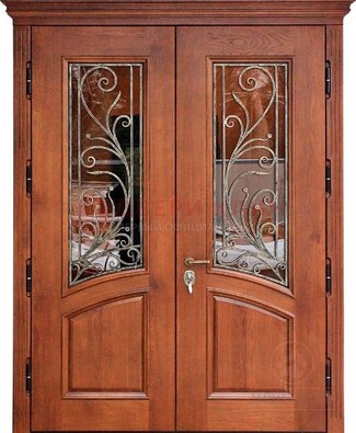 Влагостойкая стальная парадная дверь с декоративными вставками ДПР-59 Кириши