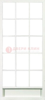 Железная решетчатая дверь в белом цвете ДР-10 Кириши