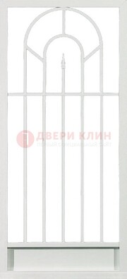Стальная решетчатая дверь в белом цвете с пикой ДР-11 Кириши