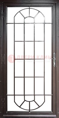 Темная металлическая решетчатая дверь ДР-22 Кириши